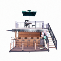 Structure préfabriquée multifonctionnelle de 20/40 pieds à montage rapide, idéale pour les cafés de bord de mer et les salons front de mer