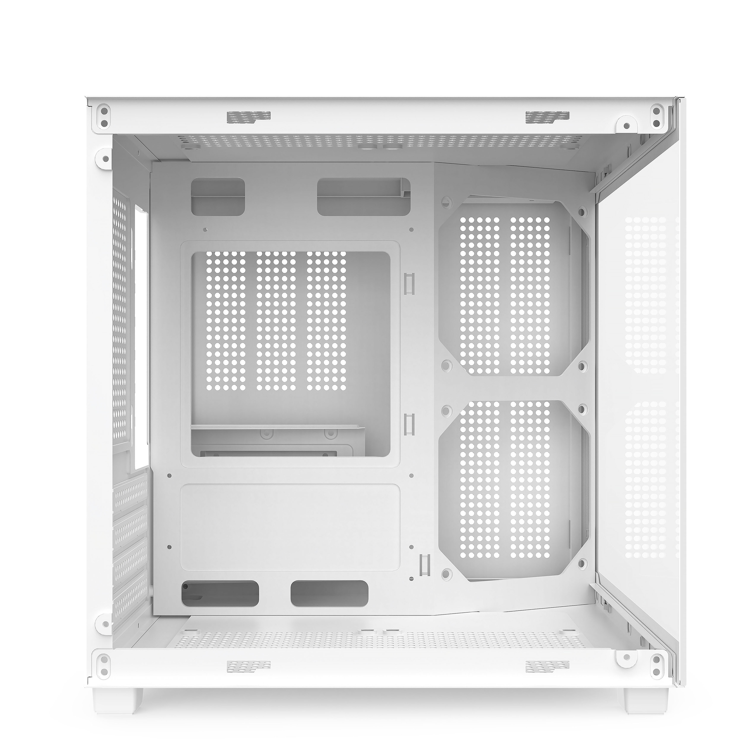 デスクトップPCケース ホワイト デスクトップコンピューターケース Micro-ATX ゲーミングPCケース