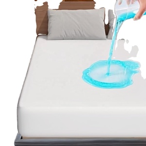 Protège-matelas imperméable taille double, lot de <span class=keywords><strong>2</strong></span>, doux, respirant, silencieux, matelassé, avec poches profondes, 100TC, housse lavable en machine - Product Image 1
