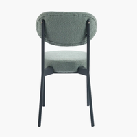 Chaises de salle à manger en tissu de style moderne et luxueux pour la chambre à coucher, meubles de salle à manger avec pieds en métal
