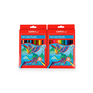 Weibo 18 Color Pencils Wood Colored Carbon 5.0mm Lead School Office Supplies - Product Image 1