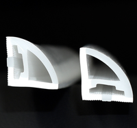 Étagère armoire décorative plafonnier d'angle adapté aux bandes lumineuses de 10MM V1616 manchon en silicone néon en forme d'éventail à angle droit