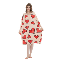 Cozy Custom gaun tidur wanita, baju tidur rajut lembut lengan pendek model Modal ukuran besar keren dengan saku