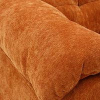Canapé nuage inclinable haut de gamme une place en tissu chenille, style minimaliste français, pour salon, villa, appartement, confortable et élégant