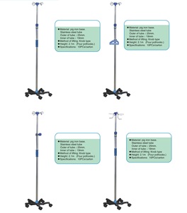 Phụ Kiện Giường Bệnh Viện Chất Lượng Cao Bánh Phanh Trung Tâm Giá Truyền Dịch Điều Chỉnh Được Bằng Thép Không Gỉ Cho Bệnh Viện - Product Image 5