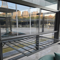 Ventanas de Aluminio de Alta Gama con Sistema Francés de Puente Roto, Ventanas Fijas Colgantes Insonorizadas de Aleación de Aluminio y Vidrio, Directo de Fábrica