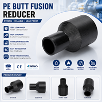 Raccord de réduction à soudure bout à bout haute pression PN16 110*90mm en PEHD pour conduite d'eau