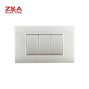 AK2301.3W.FSLV AK Series Full Silver Z&A ZA Electric Wall Switch