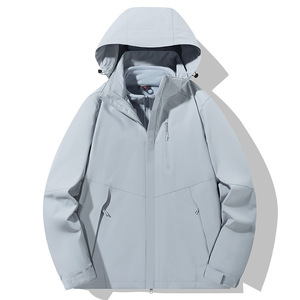 เสื้อแจ็คเก็ตกันลมกันน้ำสำหรับผู้หญิงพร้อมซับใน ชุดทำงานฤดูหนาว สีพื้นตัดกัน - Product Image 2