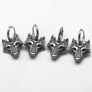 Yunnique – boucles d'oreilles en forme de tête de loup, en acier inoxydable, bijoux de fête à la mode pour hommes et femmes - Product Image 2