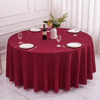 Nappe ronde unie en tissu uni pour hôtel, banquet, mariage, grande nappe de table ronde, taille personnalisée