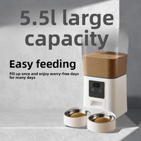 Comedero Inteligente para Mascotas de Acero Inoxidable con Cámara HD WiFi a Batería, Alimentación Programada y Diseño Desmontable para Perros y Gatos