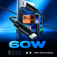 Cable de Carga Rápida USB-C 2.0 con Transferencia de Datos de 480 Mbps, Conductor de Cobre Puro para iPhone Serie 16/17/15 y Cargador de Coche para Computadora