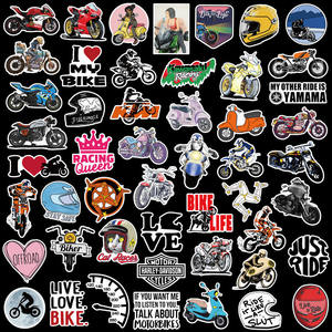 50Pcs di Modo di <span class=keywords><strong>Moto</strong></span> Stickers <span class=keywords><strong>Adesivi</strong></span> Valigia di Skateboard <span class=keywords><strong>Casco</strong></span> Della Bicicletta Della Bici impermeabile paraurti auto del vinile Autoadesivi Del Computer Portatile - Product Image 5