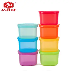 ANJUKE Set of 7 Color Food Containers BPA Free Kitchen Meal Prep Container Plastic Food Storage Containers With Lids