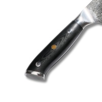Livraison directe bienvenue, couteau de cuisine en damas avec manche à rivets G10, ensemble de couteaux de cuisine pour couper la viande