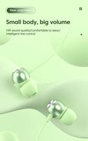 Earbud Tipe C Digital, Earphone ponsel olahraga dengan kabel suara Stereo HiFi USB C, Headset Gaming Mic untuk mendengarkan musik