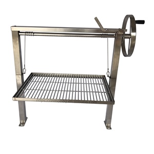 Carbón de leña altura regulable Acero inoxidable Asado <span class=keywords><strong>Parrilla</strong></span>/<span class=keywords><strong>Parrilla</strong></span> Santa Maria/<span class=keywords><strong>Parrilla</strong></span> Argentina con Brasero Lateral - Product Image 5