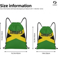 Sac à dos de sport pour la gym, avec cordon de serrage, en polyester, pour les supporters de football, avec drapeaux nationaux d'Italie, de la Jamaïque, du Portugal et d'Amérique