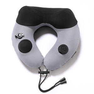 Anpassbare elektrische aufblasbare U-förmige Nacken <span class=keywords><strong>massage</strong></span> kissen Vibrations technologie Timing Control für Mehr flächen komfort - Product Image 1