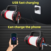 Lampe de travail LED, lanterne portable, projecteur portatif USB avec lumière latérale, lampe de camping extérieure étanche