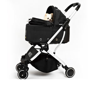 4 पहिया पालतू ट्रॉली, बिल्ली कुत्ता आसान पैदल चलना, फोल्डिंग ट्रैवल कैरियर गाड़ी, पालतू घुमक्कड़ - Product Image 4