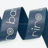 Bande élastique personnalisée en soie imprimée avec logo en relief de 1 à 10 cm pour vêtements, chaussures, manchons de tasses à café, sangle élastique