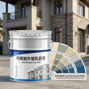 Peinture murale extérieure lavable en acrylique blanc pour bâtiment, émulsion acrylique latex écologique en gros - Product Image 4