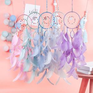 Indian <b>Wall</b> Decor Hanging Home Decorations <b>Light</b> up Feather Chandelier Ornaments Handmade LED Dream Catcher - Product Image 3