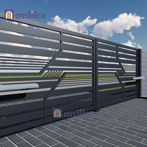 Système de clôture électrique Anlike de haute qualité, clôture verte <span class=keywords><strong>pour</strong></span> la maison, clôture composite en aluminium <span class=keywords><strong>pour</strong></span> <span class=keywords><strong>piscine</strong></span> avec éclairage - Product Image 3