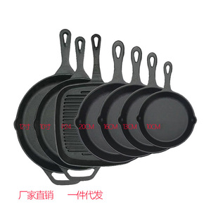 Cast Iron Frying Pan Set 8 And 10 Inch Round Durable Stir Fry Deep Fry Pan Hand Wash Only - Product Image 4
