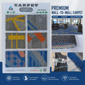 Alfombra de pared a pared de material PP, 6-7 mm de grosor, 4 m de ancho, alfombra comercial para decoración de suelos de hoteles y oficinas - Product Image 1