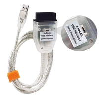 Cable de Diagnóstico OBD2 con Chip FTDI FT232RL, K CAN DCAN USB OBD2 para Herramienta de Diagnóstico de Automóviles BM, Cable de Diagnóstico K+DCAN