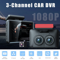 Caméra embarquée 3 canaux 1080P avec écran IPS 4,0 pouces, caméra avant, intérieure et arrière, vision nocturne, enregistrement en boucle, enregistreur vidéo