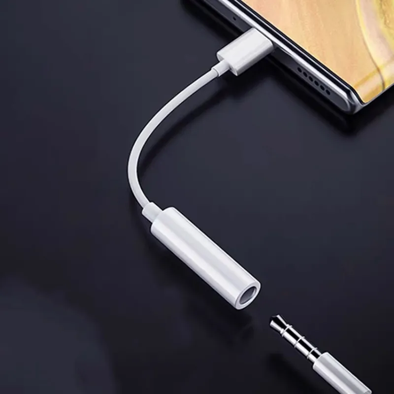 Original 3.5mm To Type C Adapter AUX Headset Adapter Headphone Portable Phone Usb C Audio Adapter Converter For HUAWEI