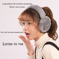 Casque sans fil d'hiver chaud de Noël 2023 INS, cadeau pour femmes, casque BT, longue durée de vie de la batterie, tendance