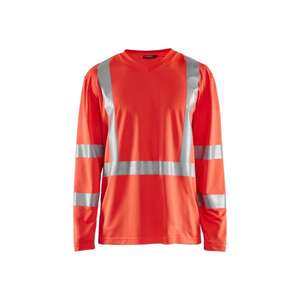 BLAKLADER - 338310115500XL Hi-Vis UV Camiseta de manga larga Rojo-EAN 7330509470176 ROPA DE TRABAJO DE LA HI-VIS - Product Image 1