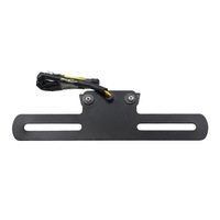 Lumière de plaque d'immatriculation arrière LED pour moto, 12V, support universel, modification, 3 perles LED, lumière d'avertissement décorative