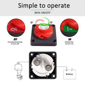 HEYRV उच्च गुणवत्ता पुराना वापस सामान 12V 24V 200A एबीएस विरोधी उम्र बढ़ने निविड़ अंधकार घुंडी बटन आर. वी. नौका कारवां बिजली स्विच - Product Image 3