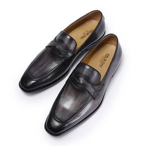 Mocasines de Piel de Caballo de Alta Gama, Estilo Nuevo 2026, Zapatos de Cuero Planos Casuales Retro para Hombre, Zapatos Cómodos para Caminar - Product Image 1