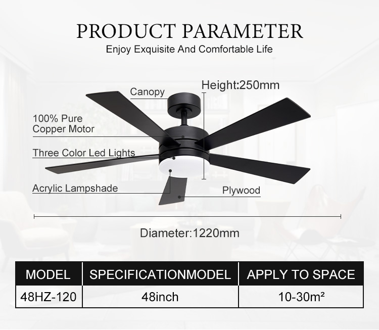 Great Price Modern Interior Decoration Lighting Iron Material Ceiling Fan Led Light With Custom