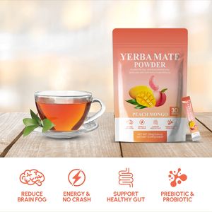 Té Instantáneo de Yerba Mate Sin Azúcar de Marca Propia, Bebida Energética Rica en Probióticos para la Concentración y el Control de Peso, en Bolsa - Product Image 3