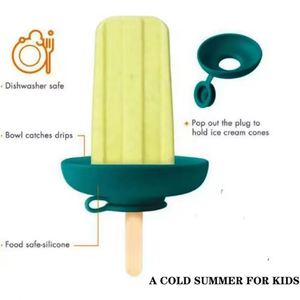 Hot Selling Kids Silicone Popsicle Molds Summer Ice <b>Cream</b> Holder, DIY Ice Pop Stand, Reusable Frozen Treat <b>Maker</b> for Children - Product Image 2