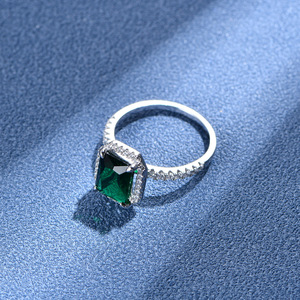 Anillo de Diamantes de Colores para Mujer, Joyería de Moda, Plata de Ley S925, Anillo Rectangular de Rubí, Amuleto para Mujer, Joyería Personalizada de Alta Gama - Product Image 4
