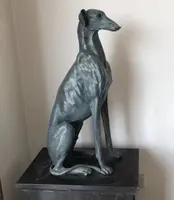Escultura de cão bronze de metal, de alta qualidade, grande estátua dinamarquesa para venda