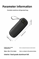 Boîte de réfrigération pour insuline en PU avec logo personnalisé, étui portable léger pour stylo à insuline, trousse de médicaments de voyage, pack thermique pour extérieur
