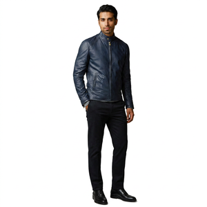 New Men's Custom Durable and Comfortable Leather <b>Jacket</b> for Casual and Biker Style <b>Winter</b> <b>Waterproof</b> Breathable <b>jacket</b> for men - Product Image 1