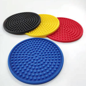 Creative Personality Embossed PVC <b>Silicone</b> Coaster Round Non Slip Thermal Insulation Waterproof Drink Cup Pad - Product Image 4