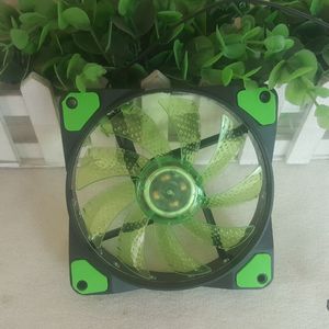 Yakoo 12Cm Dc Brushless <b>Fan</b> With 15 Led Lights Blue Black <b>Computer</b> Case Cooling - Product Image 2