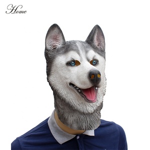 Mascarilla de látex <span class=keywords><strong>Husky</strong></span>, Cosplay realista, figura de perro, gorro para cabeza, suministros para fiesta de Carnaval y Halloween - Product Image 4